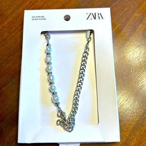 ZARA 925 STERLING SILVER PLATED NECKLACE